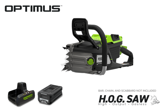82V OPTIMUS HOGSAW 5.0kw Chainsaw Kit with CORE530 Battery & DP Charger | OCS800-C5DP