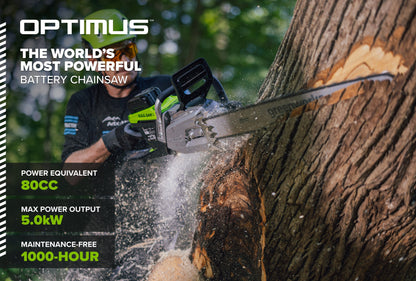 82V OPTIMUS HOGSAW 5.0kw Chainsaw Kit with CORE530 Battery & DP Charger | OCS800-C5DP