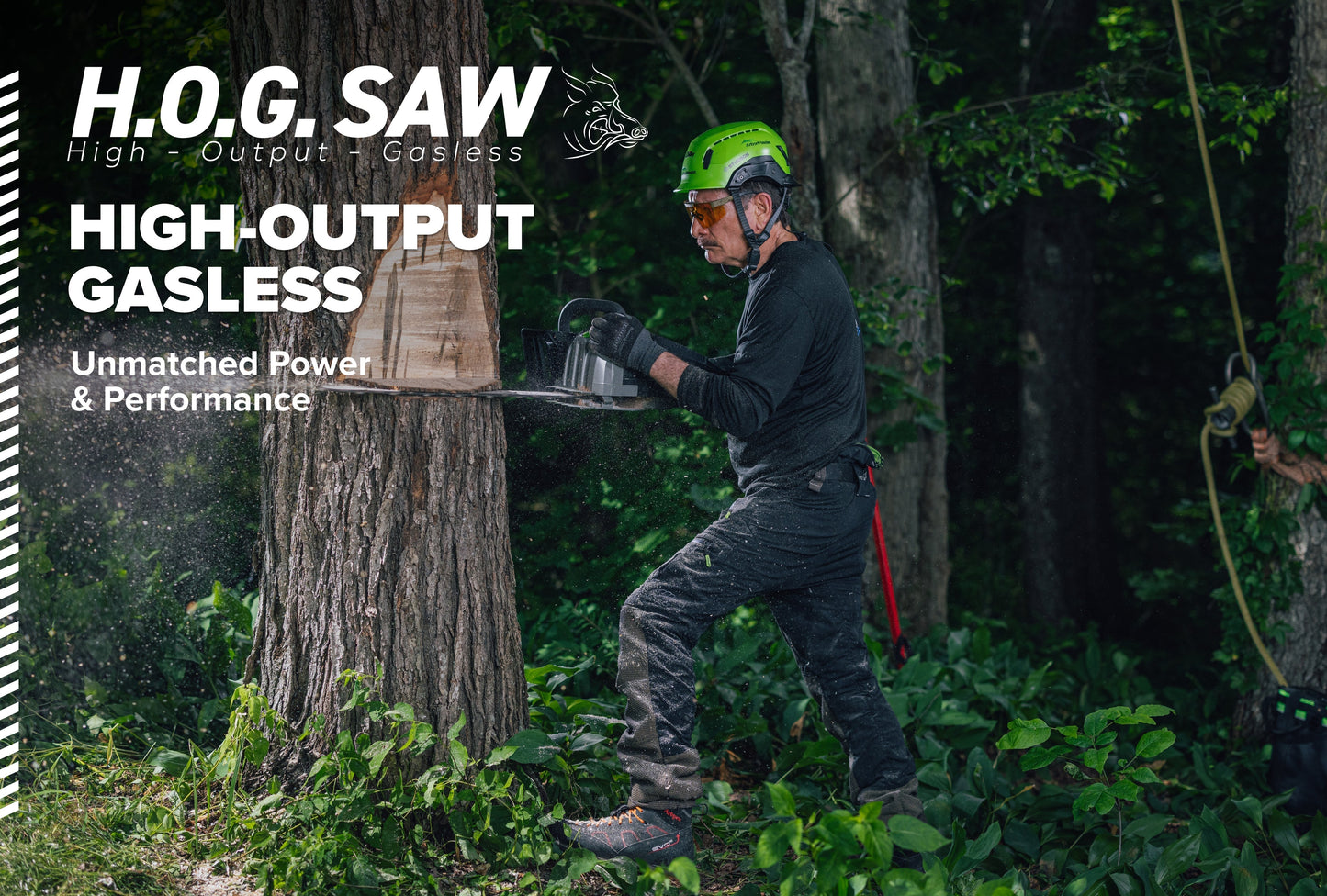 82V OPTIMUS HOGSAW 5.0kw Chainsaw Kit with CORE530 Battery & DP Charger | OCS800-C5DP