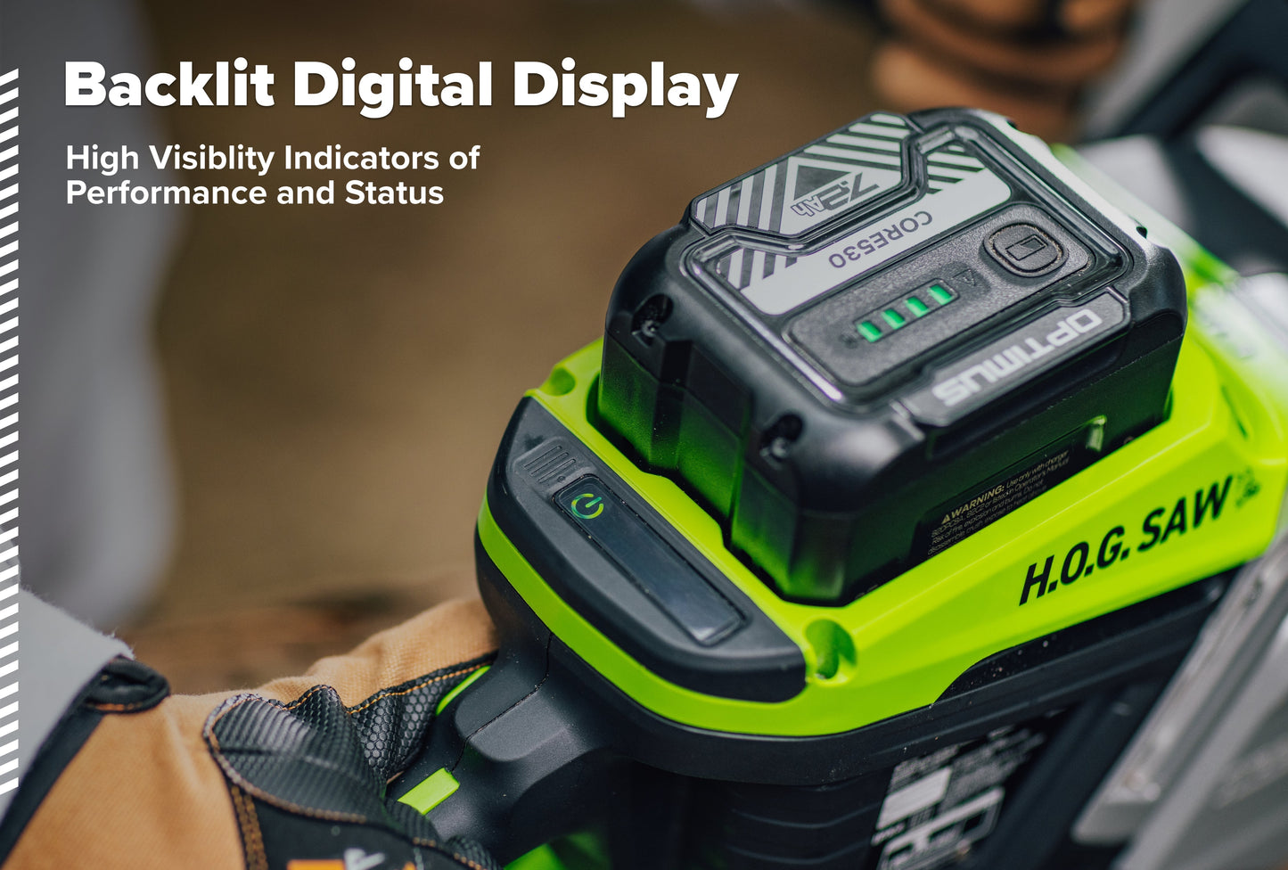 82V OPTIMUS HOGSAW 5.0kw Chainsaw Kit with CORE530 Battery & DP Charger | OCS800-C5DP