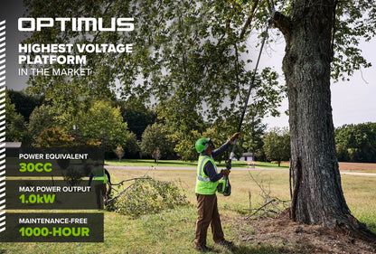 82V OPTIMUS 10" Polesaw with Carbon Fiber Shaft  | OPS300T