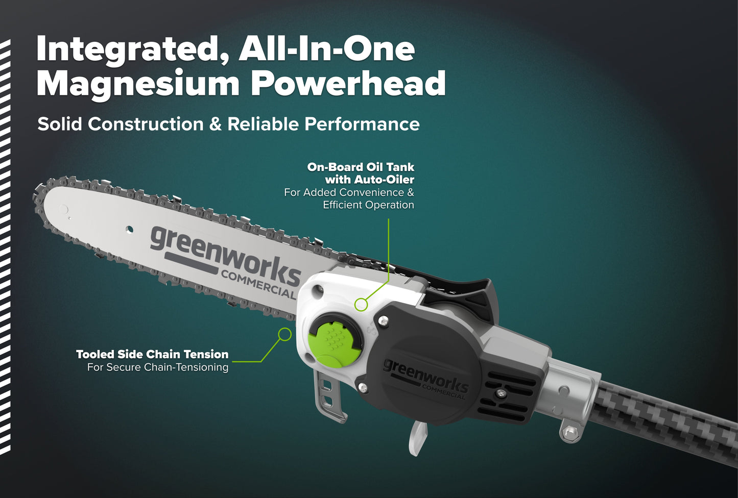 82V OPTIMUS 10" Polesaw with Carbon Fiber Shaft  | OPS300T