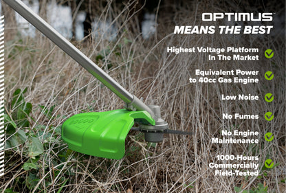 82V OPTIMUS 2.0kW 18" String Trimmer Brush Cutter | TB201