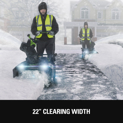 82V 22" Snow Thrower with 5Ah Battery and Dual Port Charger | 82SN22-5DP