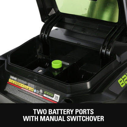82V 22" Snow Thrower with 5Ah Battery and Dual Port Charger | 82SN22-5DP