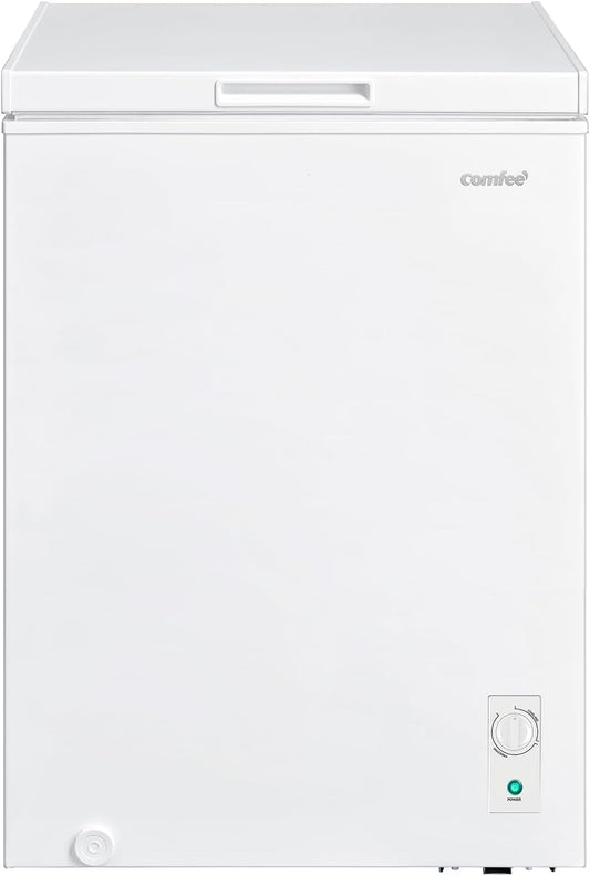 COMFEE' RCC102WH2UK(E) 99L Freestanding Chest Freezer, with Freezing and Refrigeration Conversion
