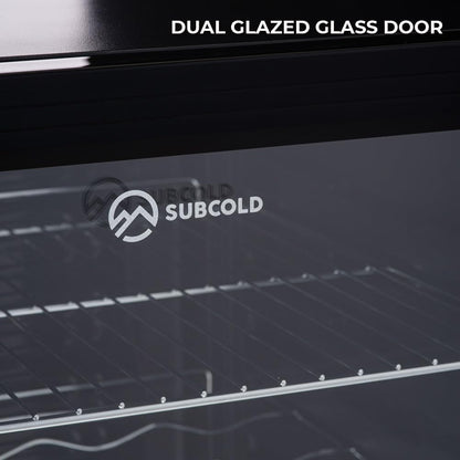 Subcold Super50 LED – Mini Fridge Black | 50L Beer, Wine & Drinks Fridge | LED Light + Lock & Key | Energy Efficient (Black) [Energy Class E]