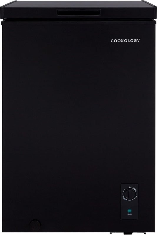 Cookology CCFZ99BK Freestanding Chest Freezer in Black - 99 Litre Capacity - For Kitchens