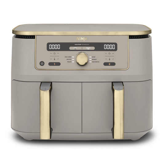 MAX Dual Zone Digital Air Fryer, 2 Drawers, 9.5L, 6-in-1, Uses No Oil, Air Fry, Max Crisp, Roast, Bake, Reheat, Dehydrate