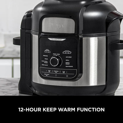 Ninja Foodi MAX Multi Cooker OP500UK 7.5L – 9-in-1 Pressure Cooker, Air Fryer, Grill & Slow Cooker, Black & Steel