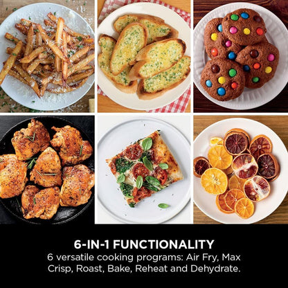 Ninja SL300UK Double Stack Air Fryer 7.6L – Dual Drawer, 6 Functions, Space Saving, Black