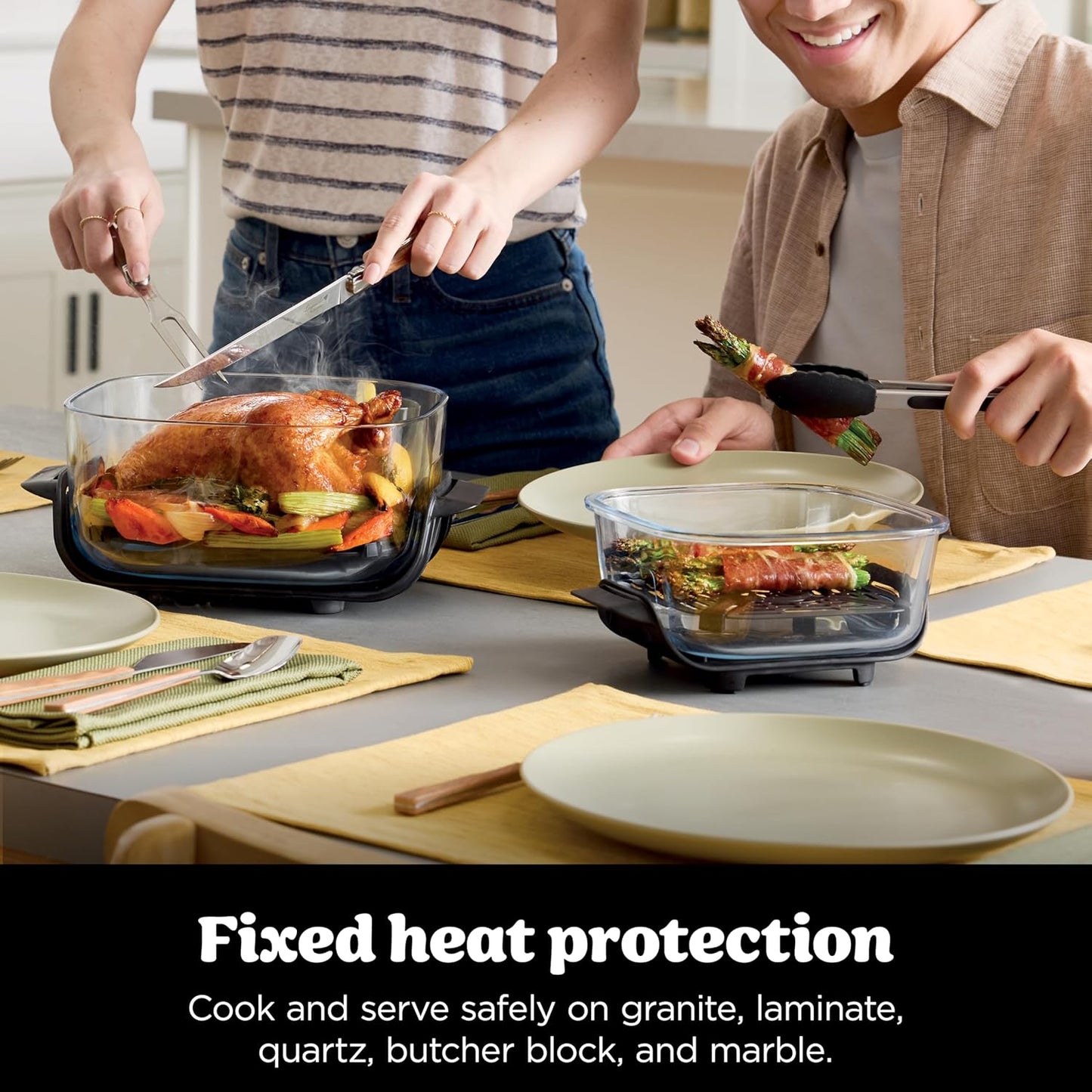 Ninja CRISPi Portable Air Fryer, 3.8L, 4-in-1: Air Fry, Roast, Keep Warm, Recrisp, Space Saving Compact Design
