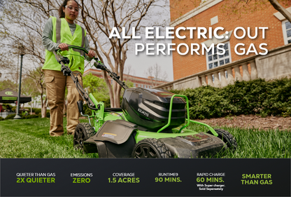 82V 21’’ Brushless Push Mower with 2.5Ah Battery and Dual Port Charger | 82LM21-25DP
