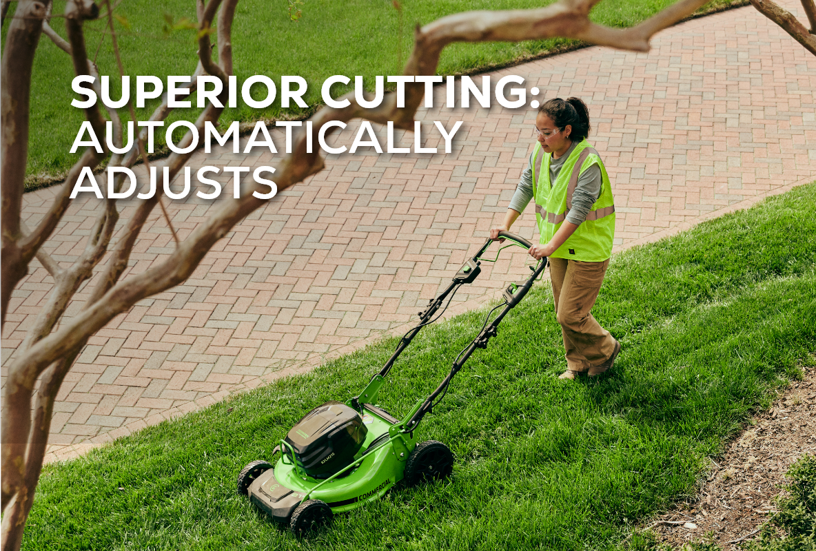 82V 21’’ Brushless Push Mower with 2.5Ah Battery and Dual Port Charger | 82LM21-25DP