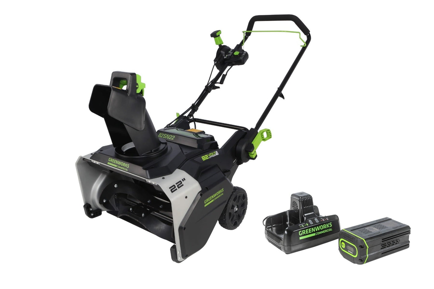 82V 22" Snow Thrower with 5Ah Battery and Dual Port Charger | 82SN22-5DP
