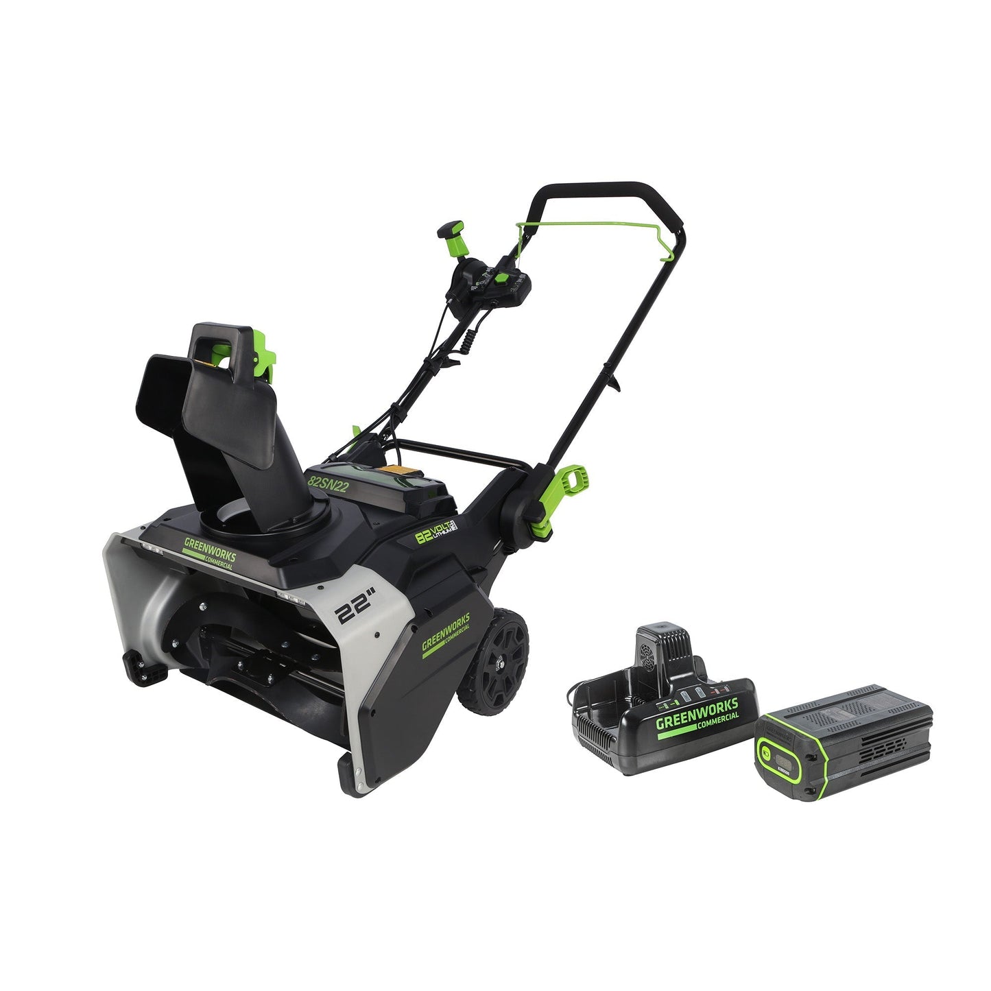82V 22" Snow Thrower with 5Ah Battery and Dual Port Charger | 82SN22-5DP