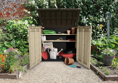 Keter Store It Arc Outdoor Garden Shed, 1200 Litres, Taupe/Beige