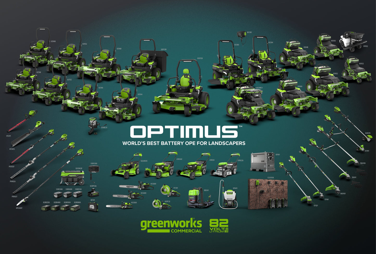 82V OPTIMUS 20" Mid-Pole Articulating Hedge Trimmer | PH482A