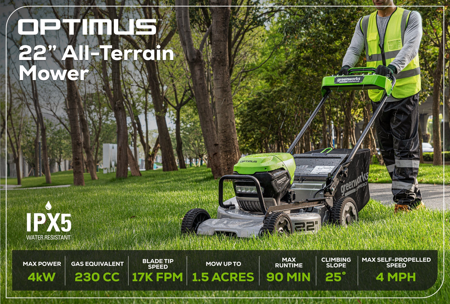 82V OPTIMUS ATM 22” Self-propelled Mower | ATM22A