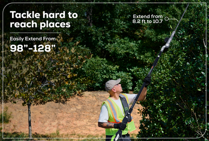 82V OPTIMUS 20" Telescoping + Articulating Pole Hedge Trimmer | PH662T