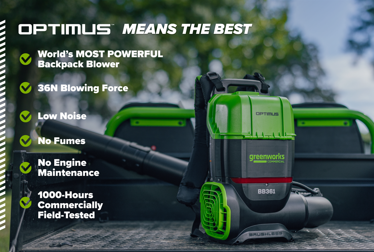 82V OPTIMUS 36N Dual-Port Backpack Blower with (2) 8Ah Batteries and Dual Port Charger | BB361-82DP
