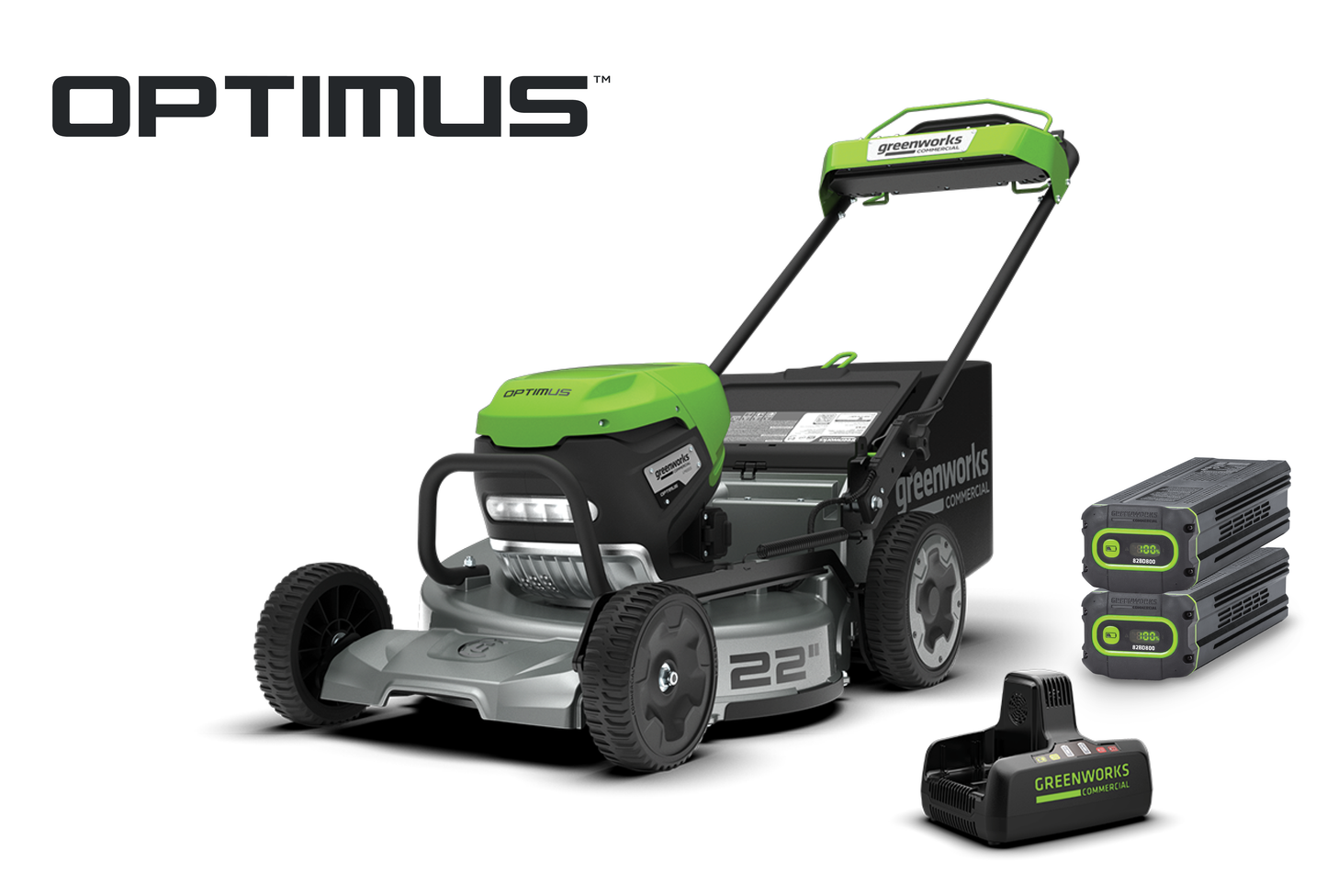 82V OPTIMUS ATM 22” Self-propelled Mower With (2) 8 Ah Batteries And Dual Port Charger | ATM22A-82DP